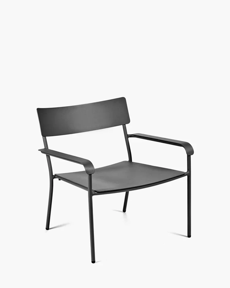 Chaise Lounge d'extérieur August Noir