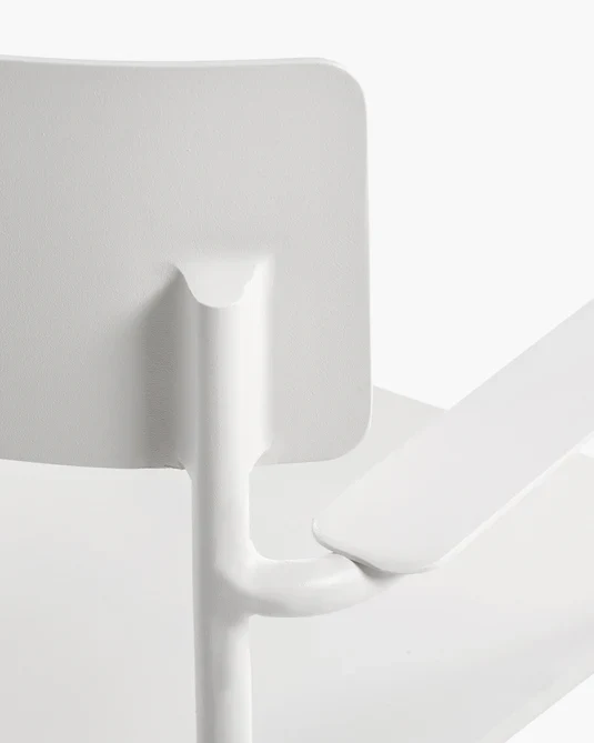 Chaise d'extérieur avec accoudoir L August Sable