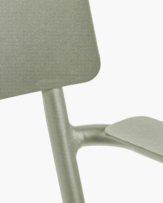 Chaise d'extérieur avec accoudoir L August Vert