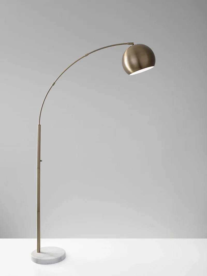 Lampadaire arc laiton Marbre