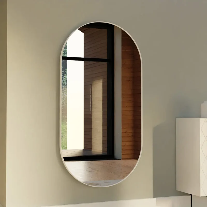 Miroir Ovalo blanc