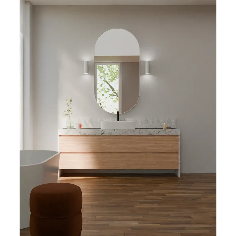 Miroir Ovalo blanc