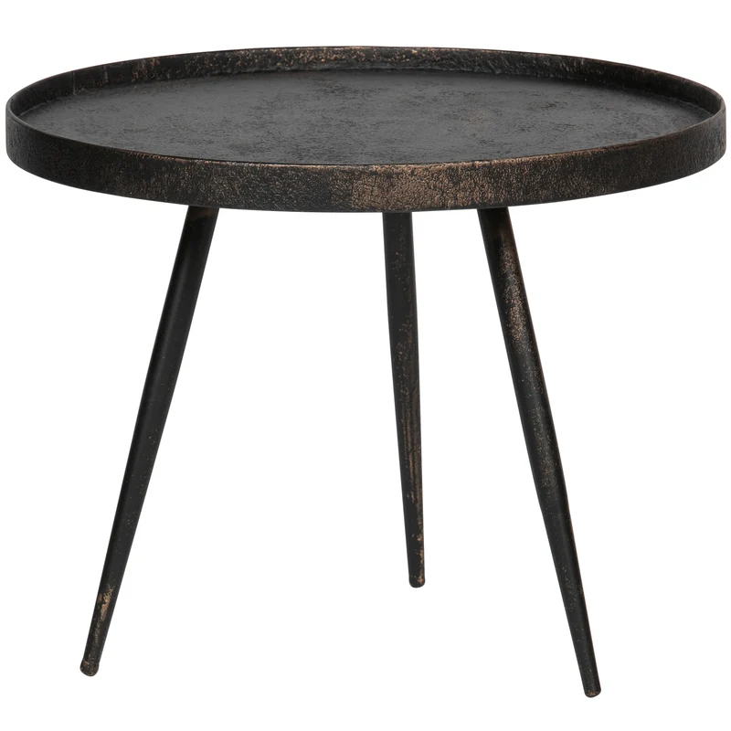 Bounds bijzettafel L hout/metaal antique goud 44xø58 cm