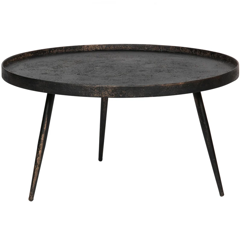 Bounds bijzettafel XL hout/metaal antique goud 40xø76 cm