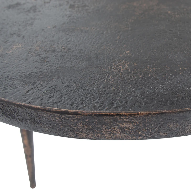 Bounds bijzettafel XL hout/metaal antique goud 40xø76 cm