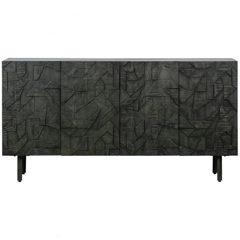 Counter dressoir hout zwart
