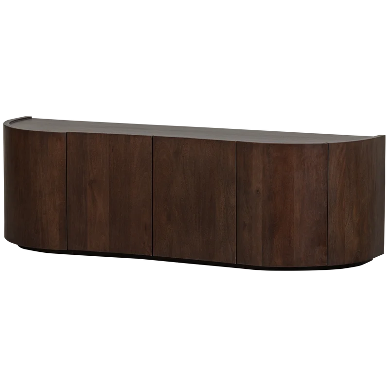 Sense dressoir 4-deurs mango hout walnoot