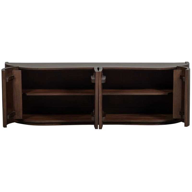 Sense dressoir 4-deurs mango hout walnoot