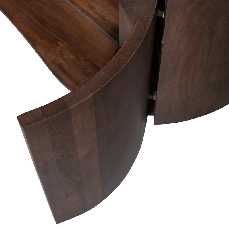 Sense dressoir 4-deurs mango hout walnoot