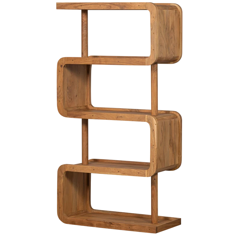 Rattle open kast hout naturel