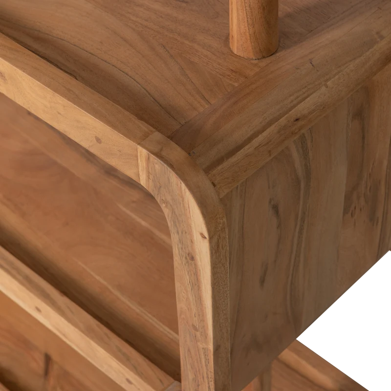 Rattle open kast hout naturel