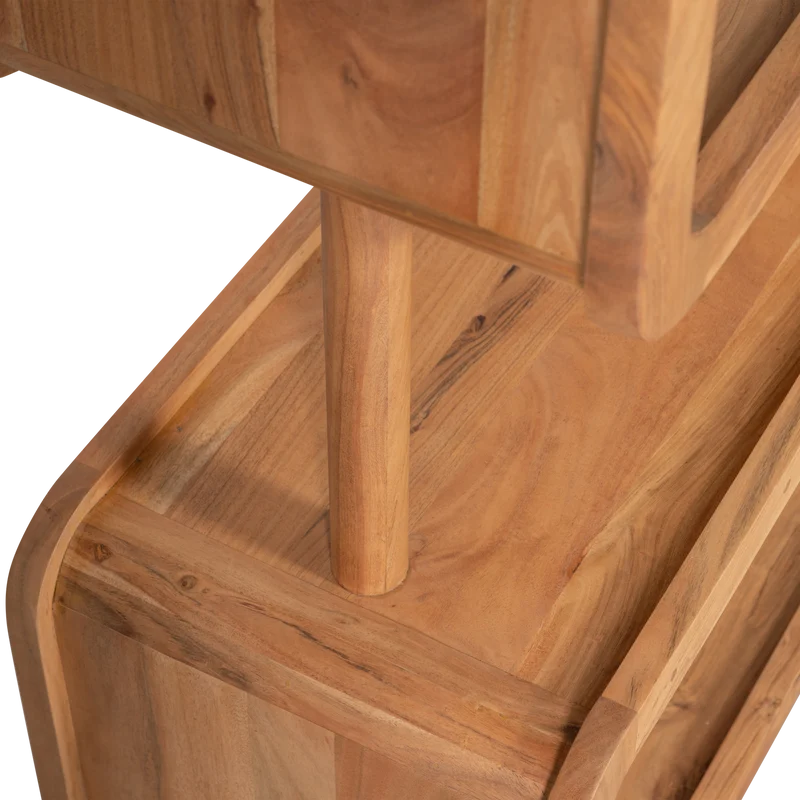 Rattle open kast hout naturel