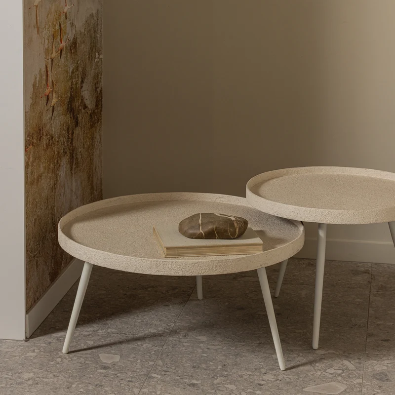 Bounds bijzettafel XL hout/metaal naturel 40xø76 cm