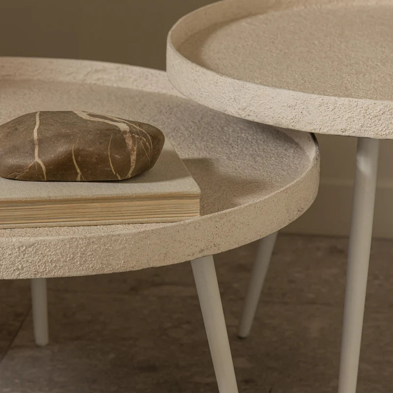 Bounds bijzettafel L hout/metaal naturel 44xø58 cm
