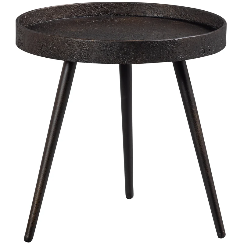 Bounds bijzettafel M hout/metaal antique goud 41xø41 cm