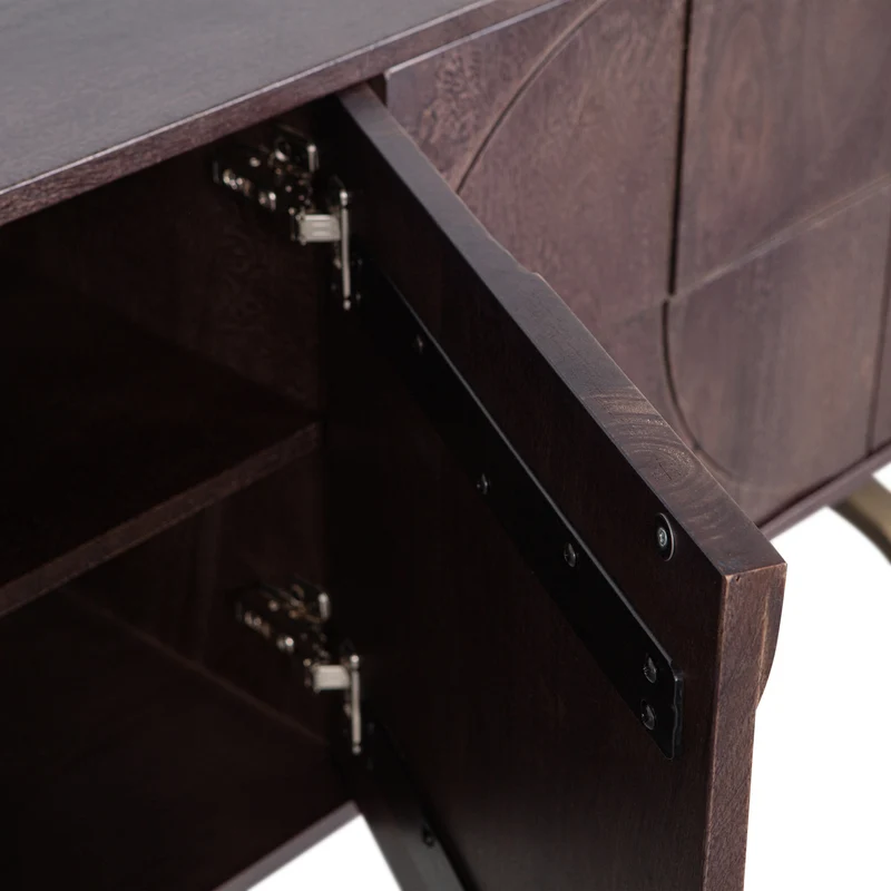 Draw dressoir mango hout walnoot