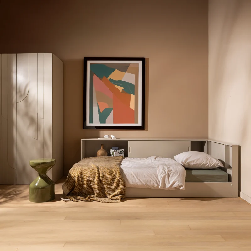 Carter hoekbed links/rechts grenen dust
