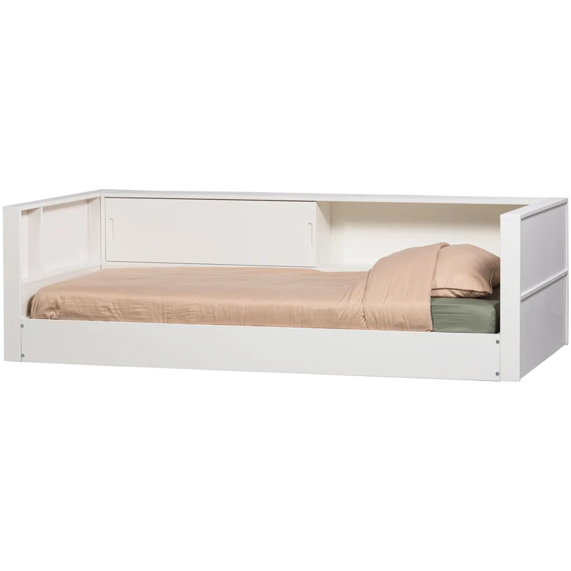 Carter bedbank grenen wit