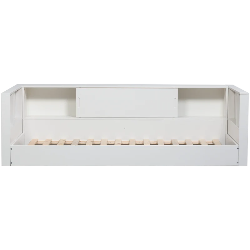 Carter bedbank grenen wit