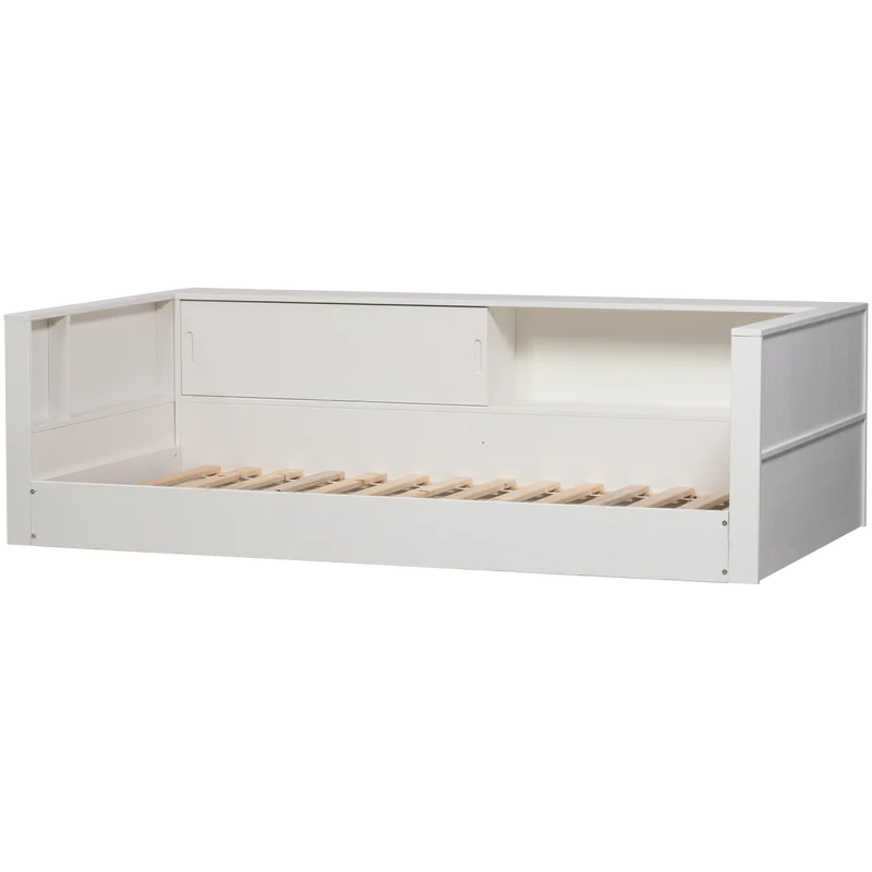 Carter bedbank grenen wit
