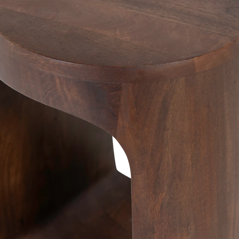 Bayo bijzettafel mango hout walnoot