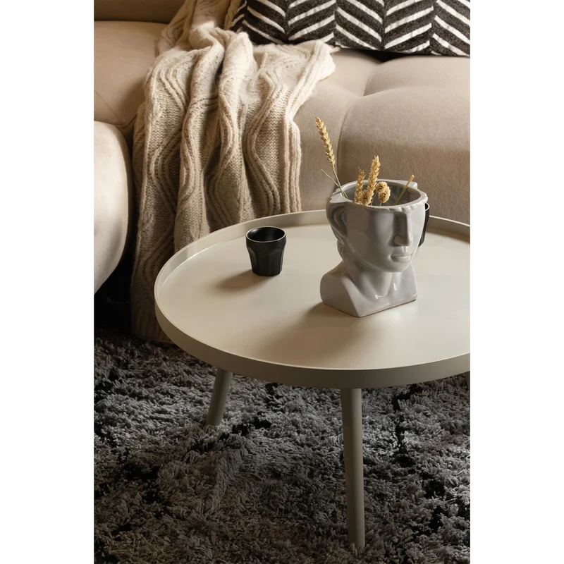 Mesa bijzettafel L hout zand 34 x ø60