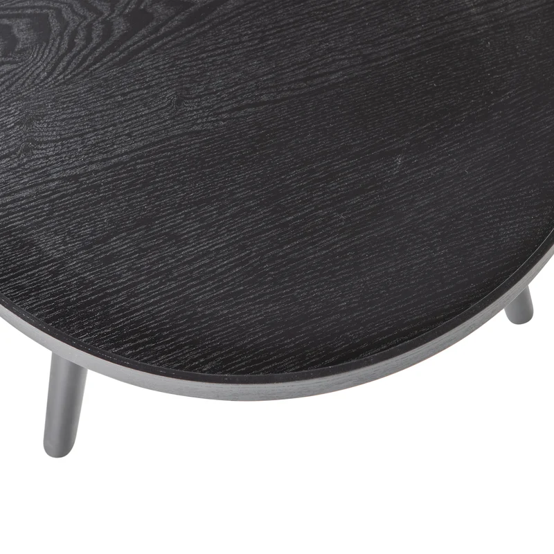 Mesa bijzettafel M hout zwart 45xø45