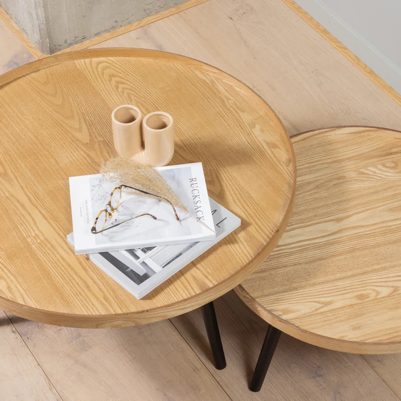 Mesa bijzettafel XL hout naturel 39xø78
