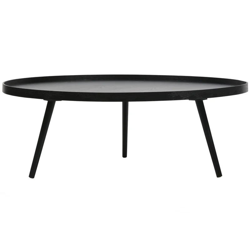 Mesa bijzettafel XXL hout zwart 36xø100