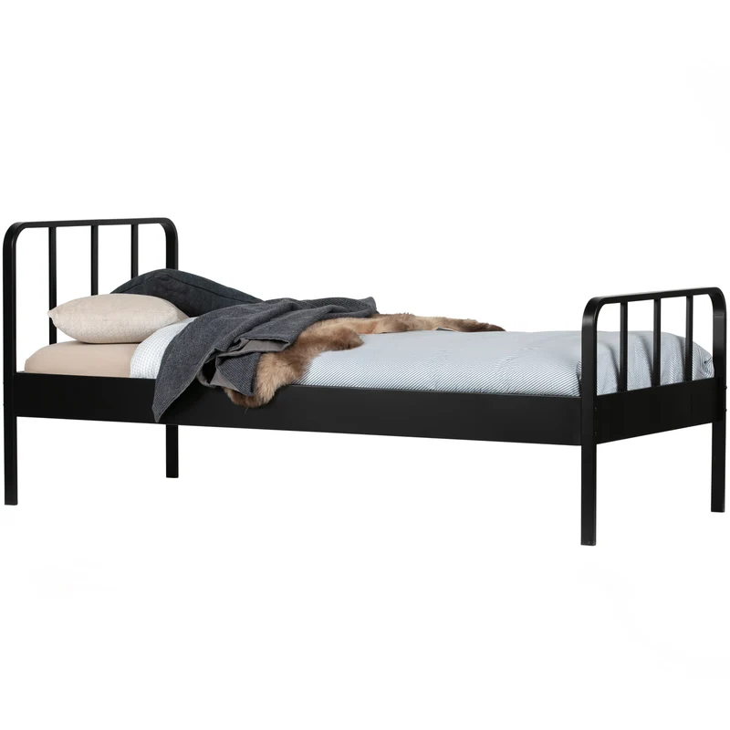 Mees bed metaal zwart 90x200 cm