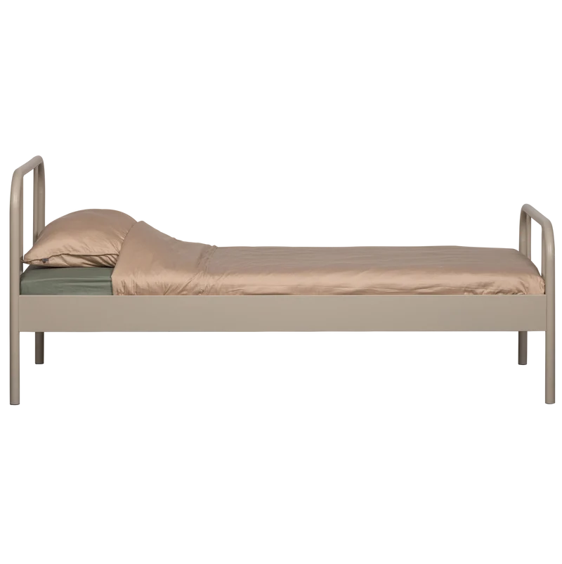 Mata 1-persoons bed metaal zand 90x200 cm