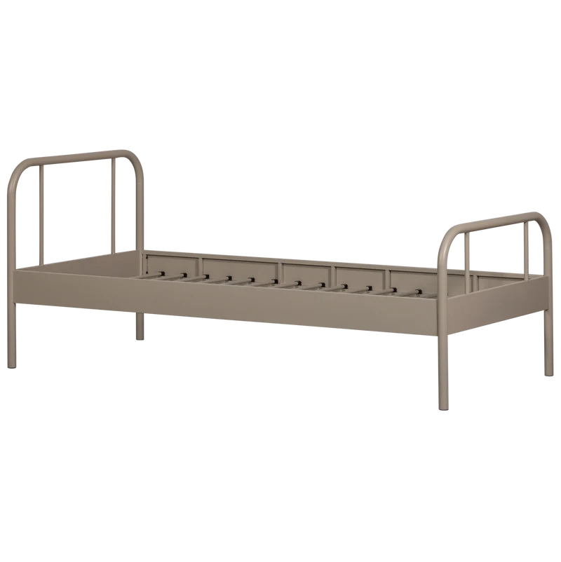 Mata 1-persoons bed metaal zand 90x200 cm