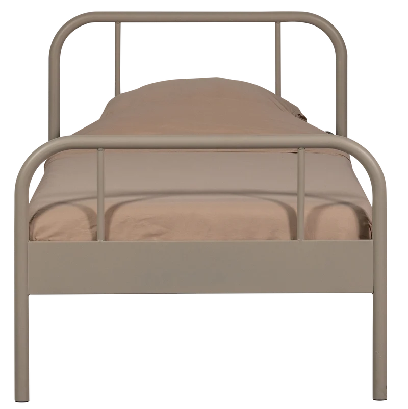 Mata 1-persoons bed metaal zand 90x200 cm