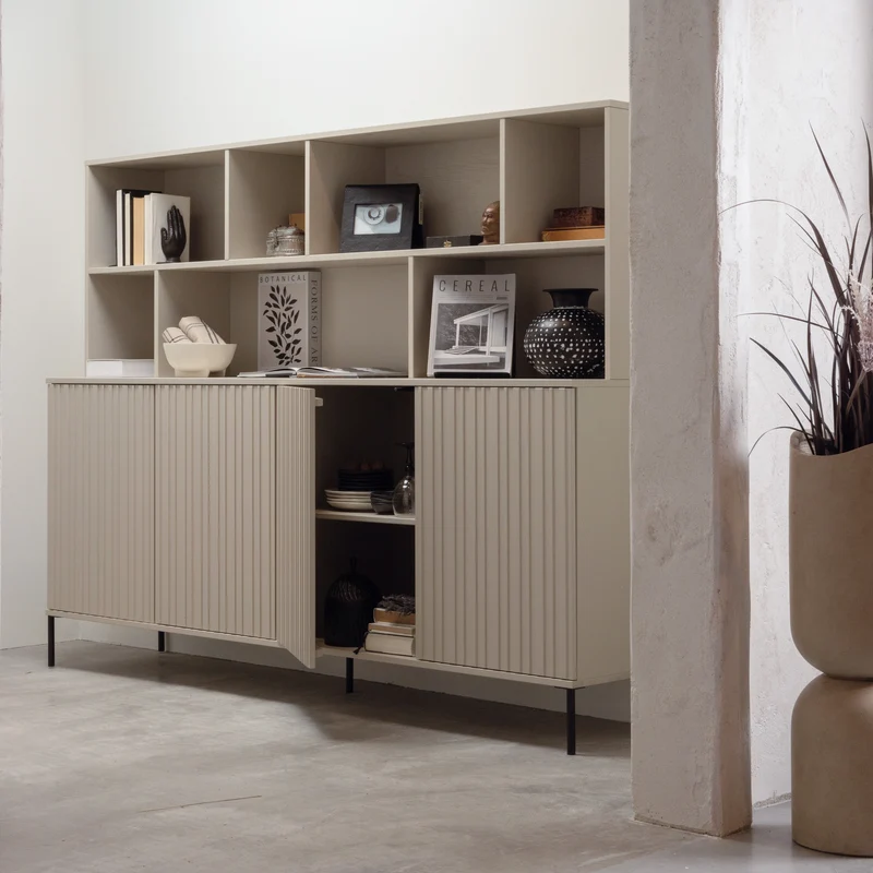 New Gravure dressoir 200 cm grenen dust