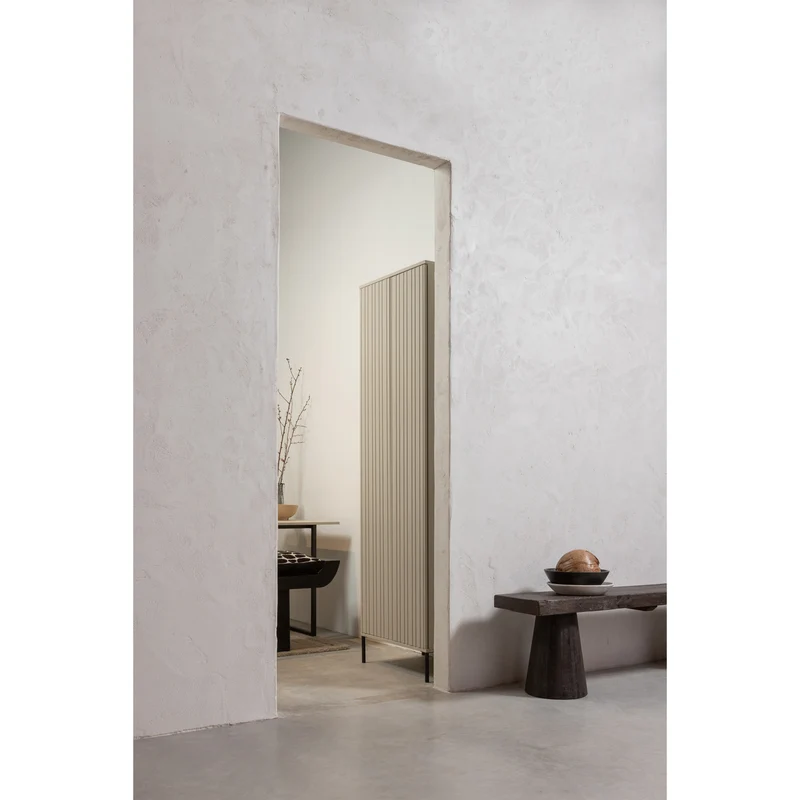 New Gravure hoge kast met lade grenen dust