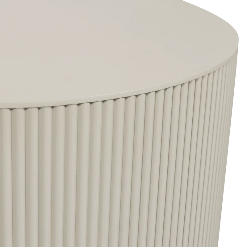 Sanne bijzettafel rond antiek beige