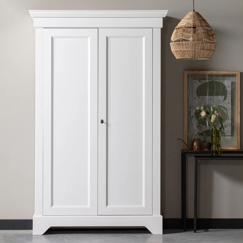 Isabel brocante kast grenen wit