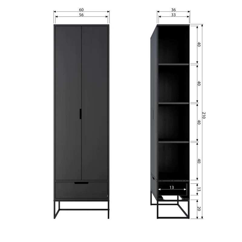 Silas hoge kast essen blacknight
