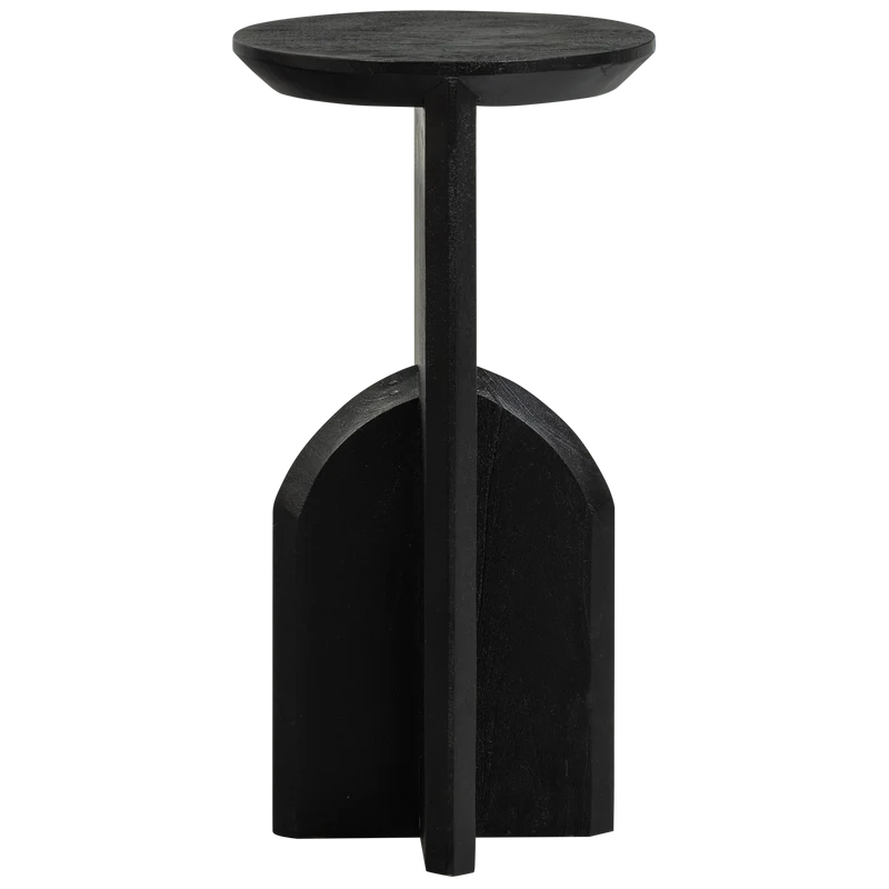 Kioni smalle bijzettafel acacia hout zwart