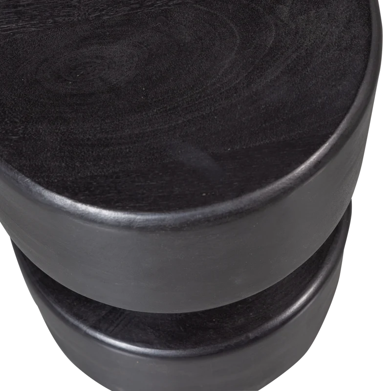 Tuve bijzettafel hout bruin/zwart