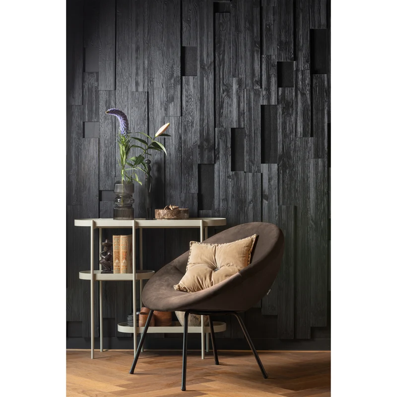 Noan sidetable hout/metaal antiek beige