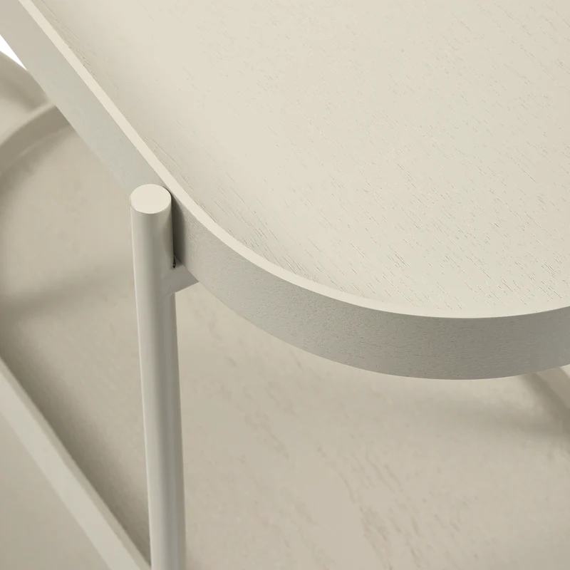 Noan sidetable hout/metaal antiek beige