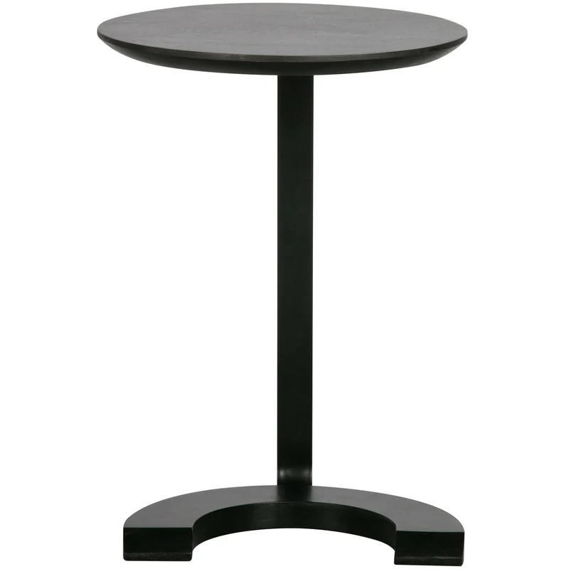 Floor bijzettafel hout/metaal zwart