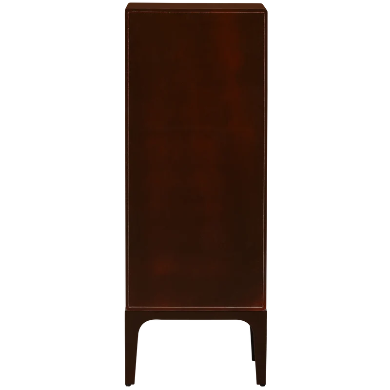 Merge ladekast 6 lades hout bruin/rood