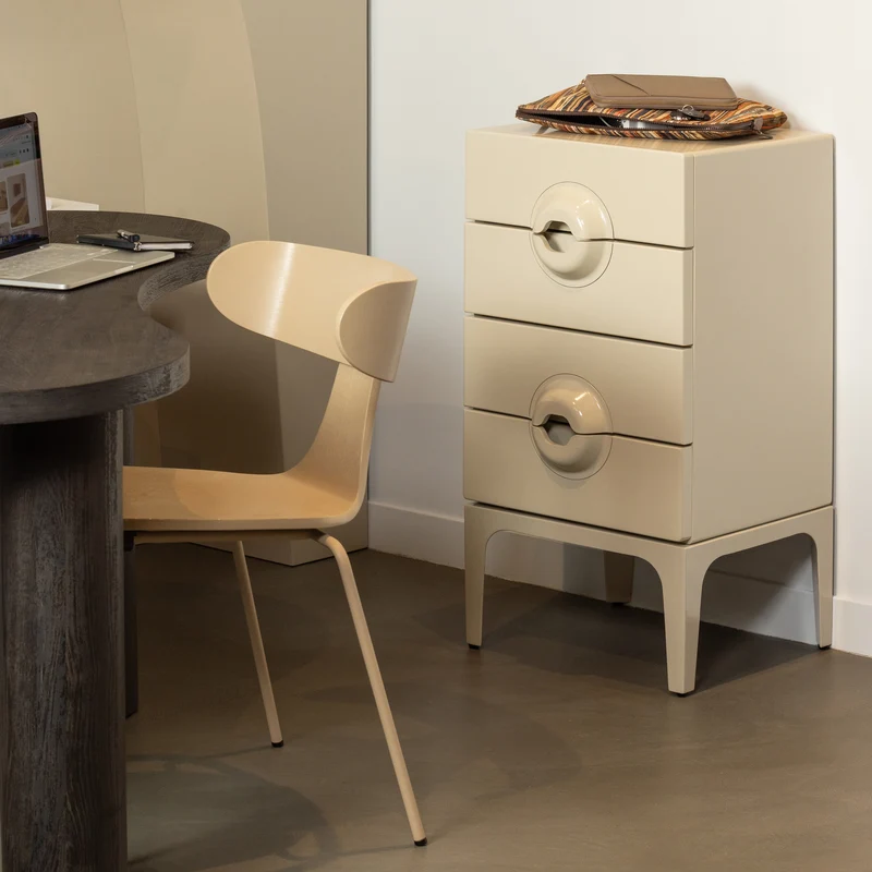 Merge ladekast 4 lades hout greige