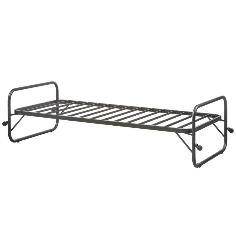 Lucy eenpersoons onderschuifbed metaal zwart 90x200 cm