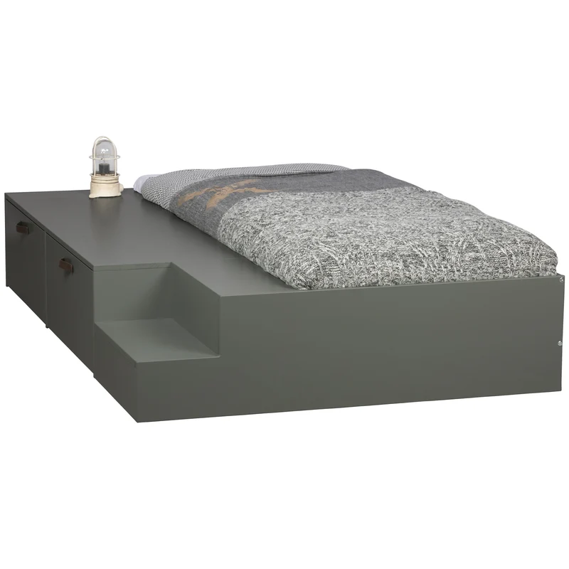 Stage bed + lades grenen soap 80x200 cm excl. lattenbodem
