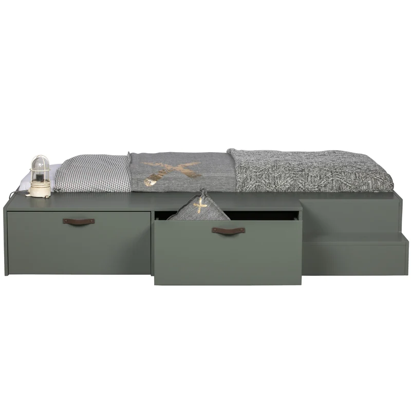Stage bed + lades grenen soap 80x200 cm excl. lattenbodem
