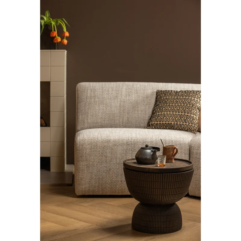 Samson bijzettafel fiber clay coffee 35xø40 cm