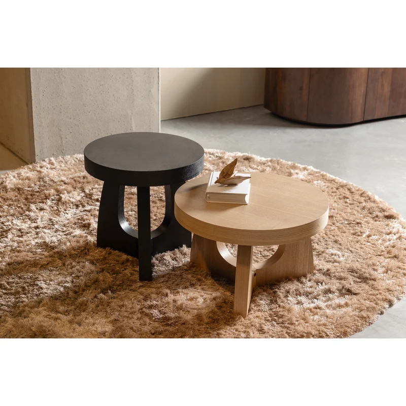 Tala bijzettafel mdf fineer zwart 45xø45 cm